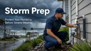 Storm preparedness plumbing inspection for coastal Galveston homes
